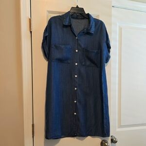 Blue Denim Shirt Dress